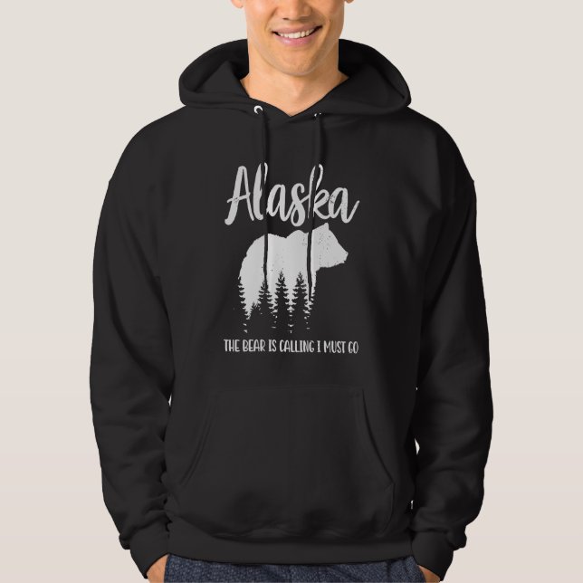 Bear Is Calling I Must Go Bear Viewing Hoodie (Vorderseite)