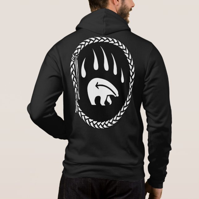 Bear Jacket Men's Tribal Bear Claw Jacket Hoodie (Rückseite)