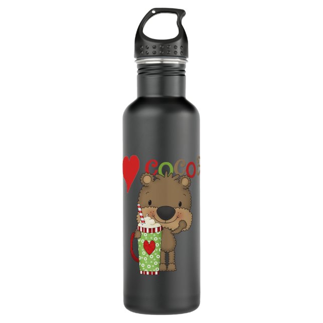 Bear Kakao Liebe Holiday Edelstahlflasche (Vorderseite)