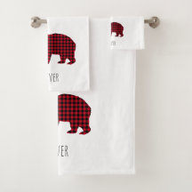 Bear Kariert Tartan Name Weihnachten