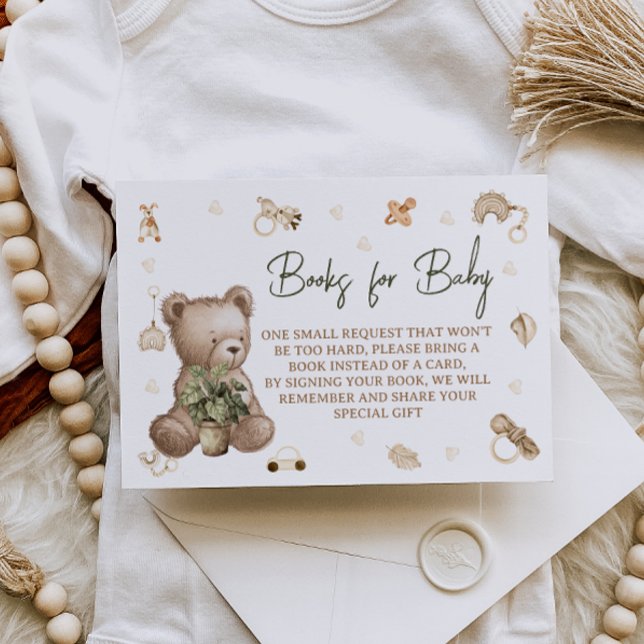 Bear Kinderzimmer Niedlich Baby Dusche Buchungsanf Begleitkarte (Von Creator hochgeladen)