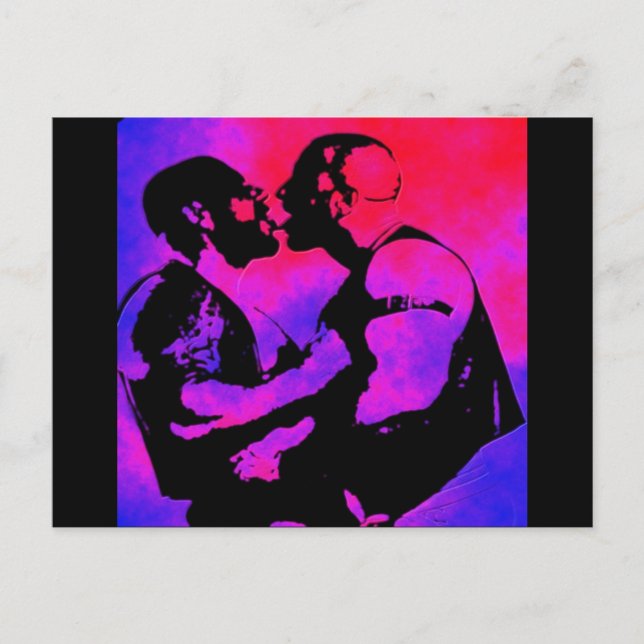 Bear Kiss Postkarte (Vorderseite)