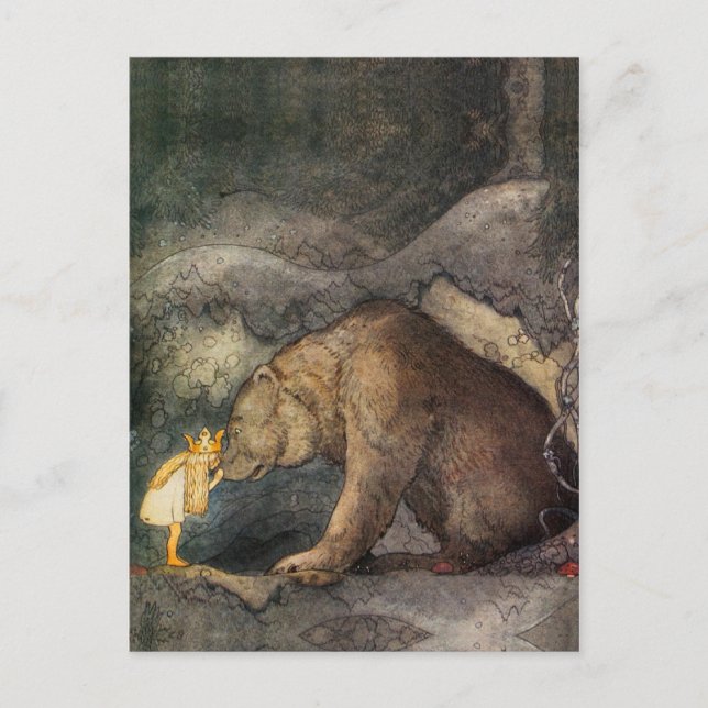 Bear Kiss Postkarte (Vorderseite)