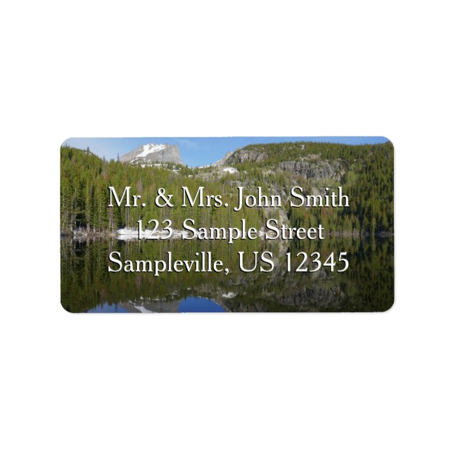 Bear Lake Reflection I Adressaufkleber (Vorne)