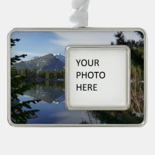Bear Lake Reflection III Rahmen-Ornament Silber