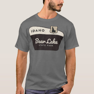 Bear Lake Staat Park Idaho Willkommen Zeichen T-Shirt