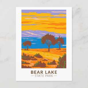 Bear Lake Staat Park Utah Vintage Postkarte