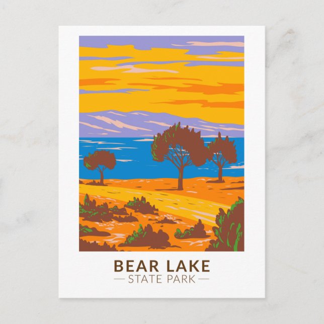 Bear Lake Staat Park Utah Vintage Postkarte (Vorderseite)