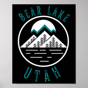 Bear Lake Utah Berg Skifahren Wandern Angeln Boot Poster