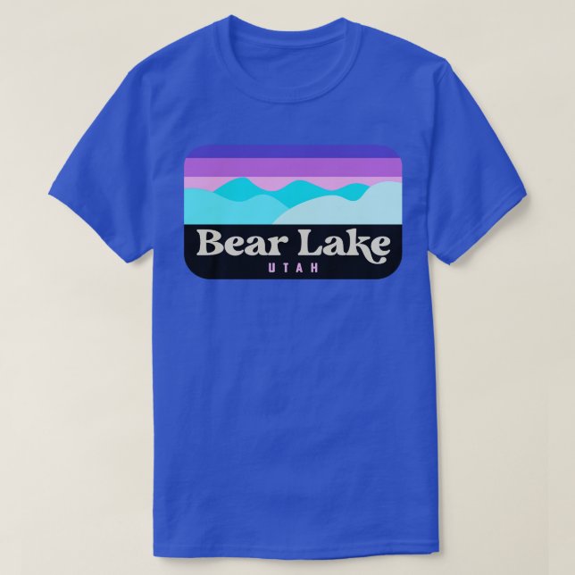 Bear Lake Utah Camping Retro Abzeichen TShirt (Design vorne)