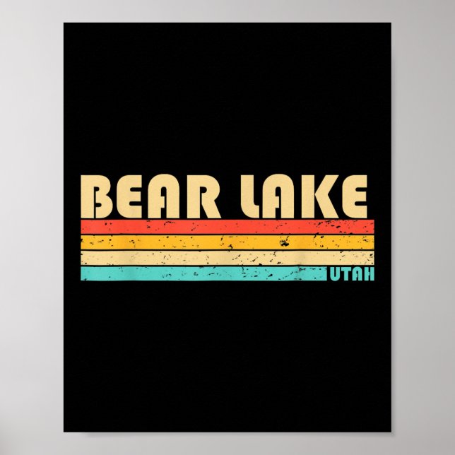 Bear Lake Utah Funny Fishing Camping Summer Poster (Vorne)