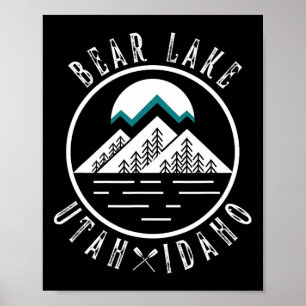 Bear Lake Utah Idaho Camping Bootfahren Poster