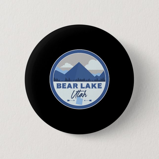 Bear Lake Utah Ut Mountains Badge Hiking Souvenir  Button (Vorderseite)