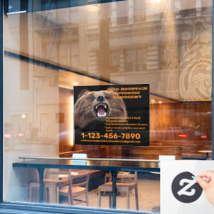 Bear Large Game Taxidermy Shop anpassen Fensteraufkleber