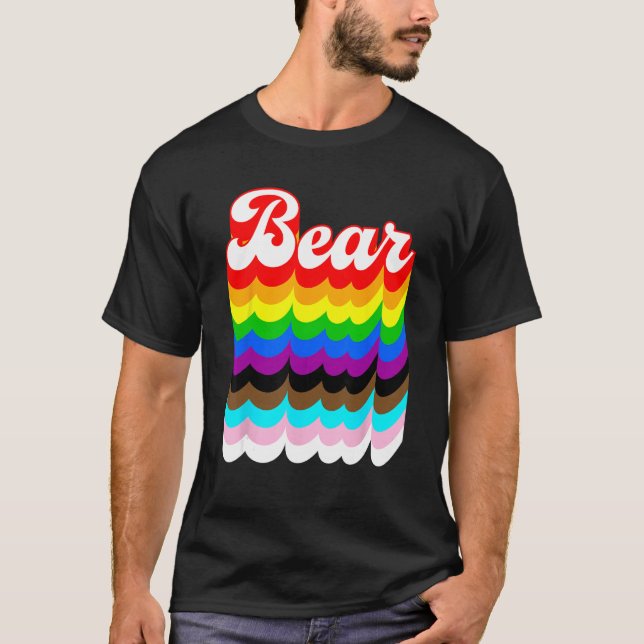 Bear LGBTQ pride rainbow T-Shirt (Vorderseite)