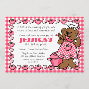 Bear Little Koch Party Einladung