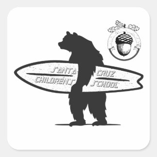 Bear-Logo-Aufkleber Quadratischer Aufkleber