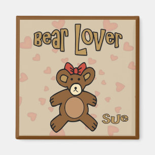 Bear Lover SQUARE Refridgerator Magnet