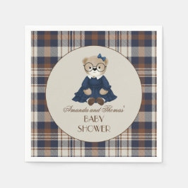 Bear Luxury Girl Baby Shower  Serviette