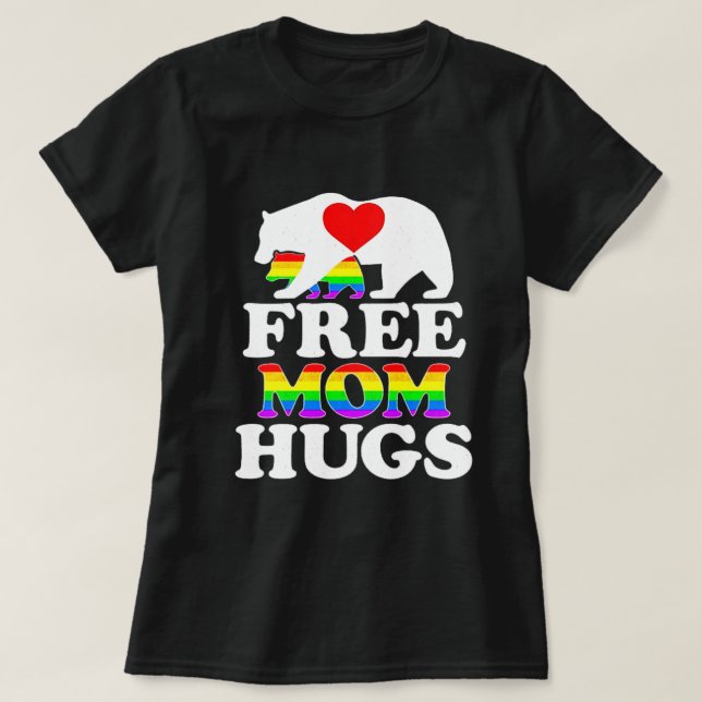 Bear Mama Free Mama Hugs T-Shirt (Design vorne)