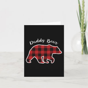 Bear Men Red Kariert Christmas Pajama Vater Gif Karte