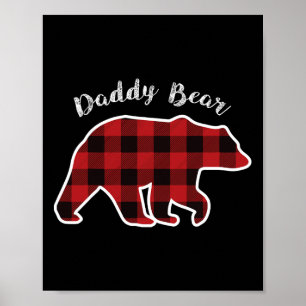 Bear Men Red Kariert Christmas Pajama Vater Gif Poster
