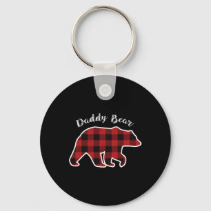 Bear Men Red Kariert Christmas Pajama Vater Gif Schlüsselanhänger