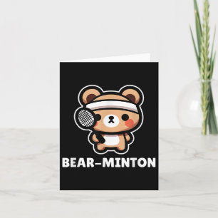 Bear-minton Niedlich Kawaii Cartoon Bear Cub Badmi Karte