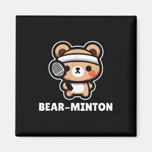 Bear-minton Niedlich Kawaii Cartoon Bear Cub Badmi Magnet