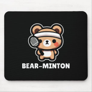 Bear-minton Niedlich Kawaii Cartoon Bear Cub Badmi Mousepad