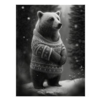 Bear mit einem gemütlichen Pullover