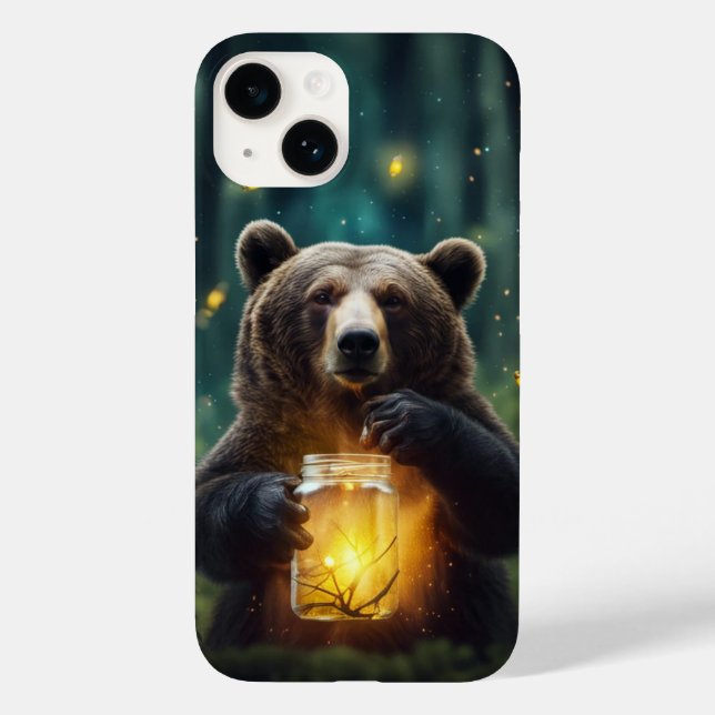 Bear mit Firefrefly im Jar Case-Mate iPhone Hülle (Rückseite)