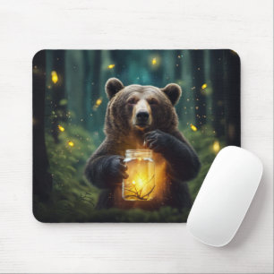 Bear mit Firefrefly im Jar Mousepad