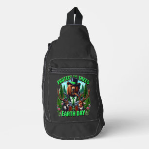 Bear mit Waffe Crossbody Bag