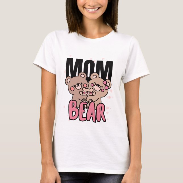 bear-mom Shirt Cute Graphic Design (Vorderseite)