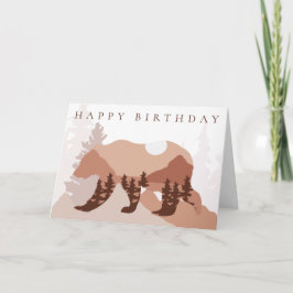 Bear Moon Forest Happy Geburtstag für seine Karte