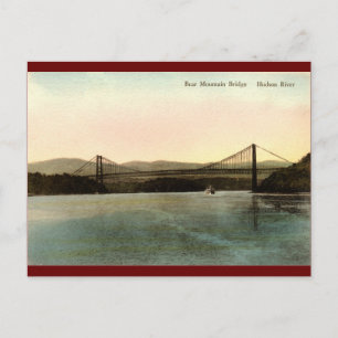 Bear Mountain Bridge, Hudson River NY Vintage 1927 Postkarte