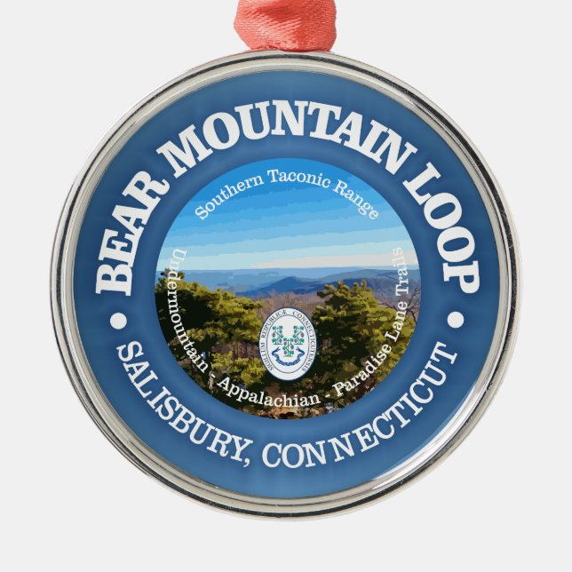 Bear Mountain Loop (rd) Ornament Aus Metall (Vorne)
