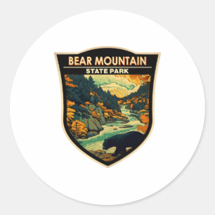 Bear Mountain State Park New York Reise Vintage  Runder Aufkleber