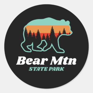 Bear Mountain State Park New York Retro Vintage Runder Aufkleber