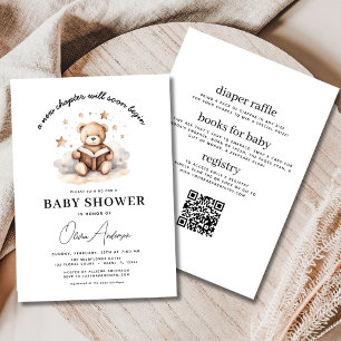 Bear New Chapter beginnt Boy All in One Baby Showe Einladung