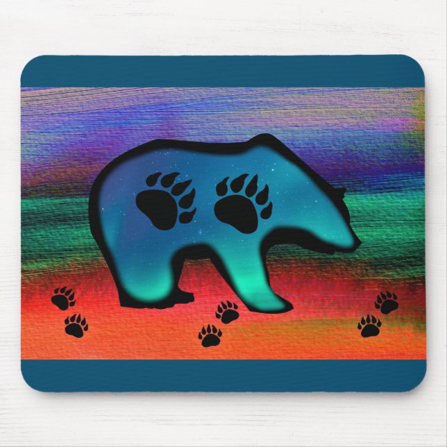 Bear Northern Lights Spirit Bear Mousepad (Vorne)