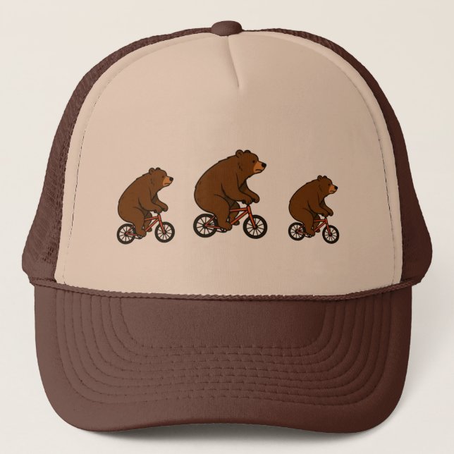 Bear on a Bike – Wild Ride Vibes Truckerkappe (Vorderseite)