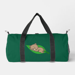 Bear on a Leaf Small Duffle Bag