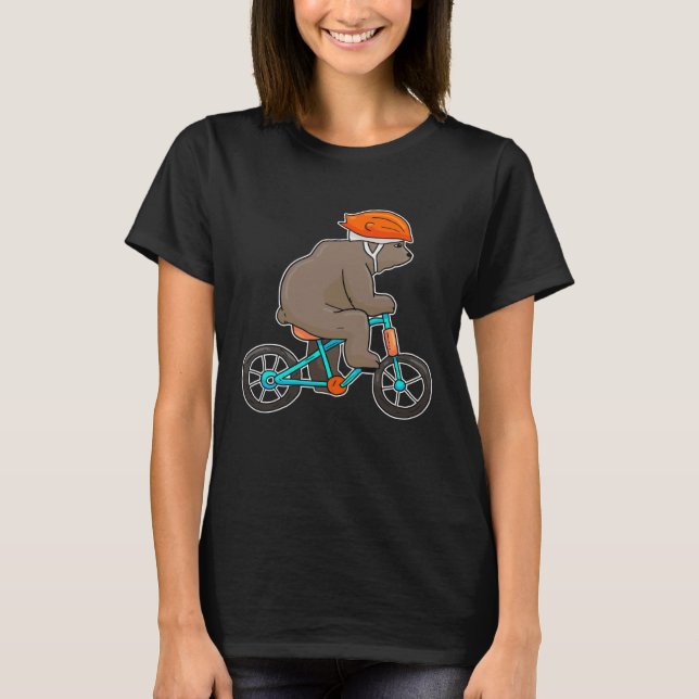 Bear On Bike Bicycle Cycling Bear T-Shirt (Vorderseite)