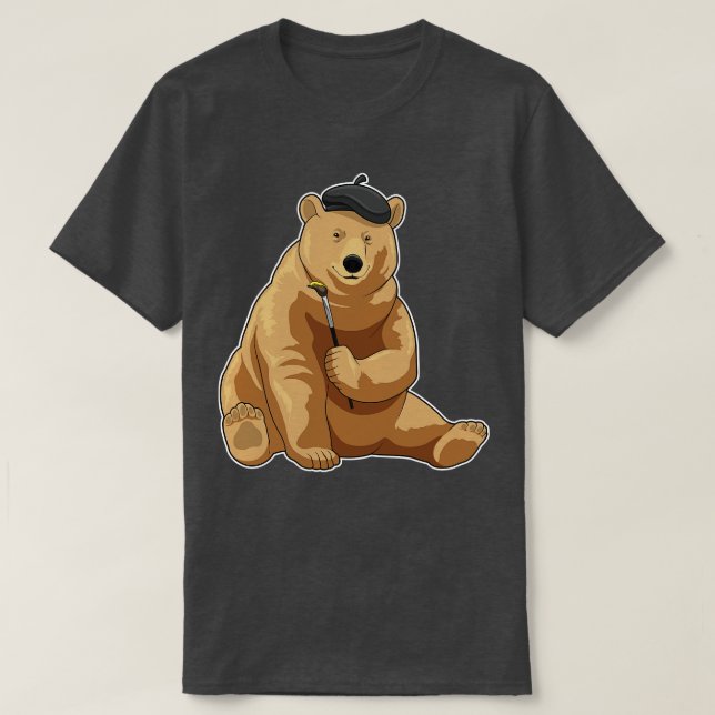 Bear Painter Pinsel T-Shirt (Design vorne)