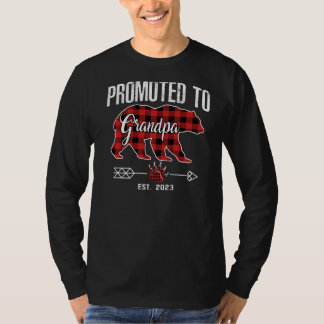 Bear Pajama Red Kariert, aber für Opa 2023 beförde T-Shirt