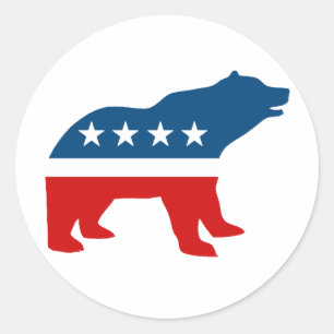 BEAR PARTY RUNDER AUFKLEBER