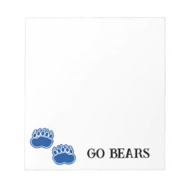 Bear Paw Go Bears 5.5" x 6" Notepad - 40 Seiten Notizblock