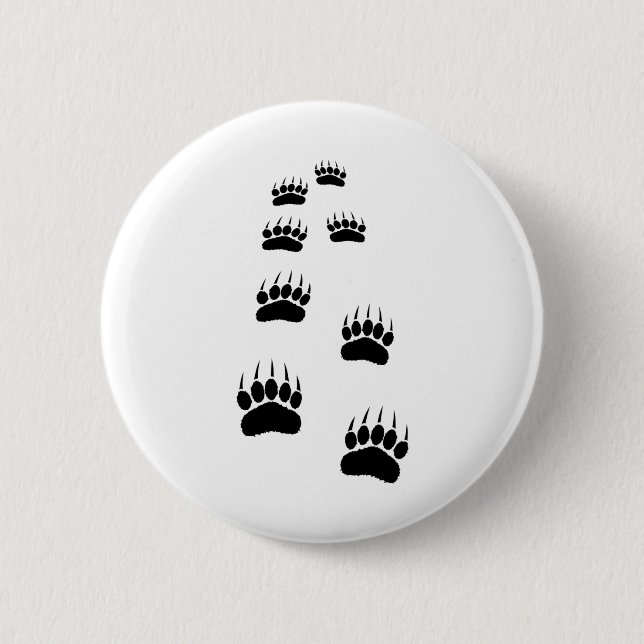 Bear Paw Prints Button (Vorderseite)